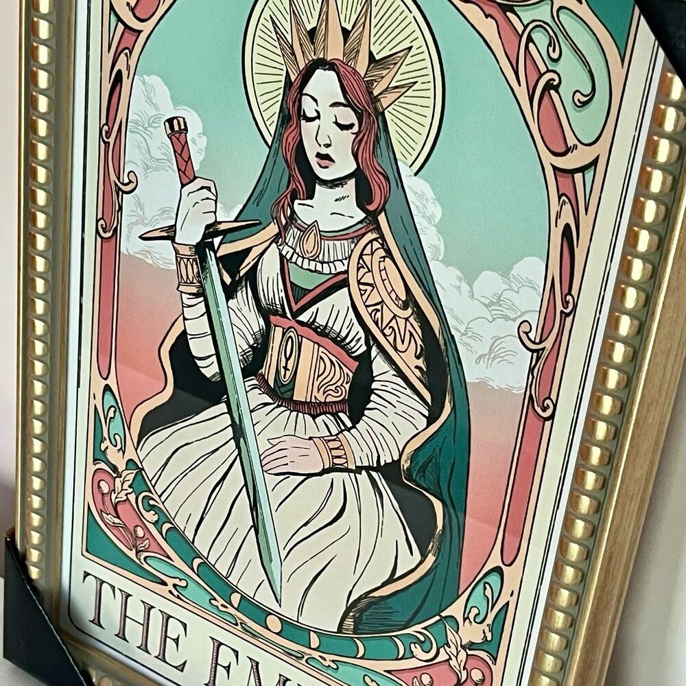 Sapna Shah Tarot Card ‘The Empress’ Royal Glass Gold Framed Wall Art Decor - Picture 2 of 4